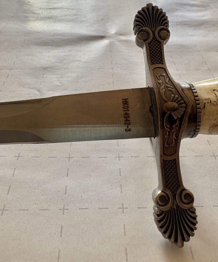 16” Medieval Dagger Skull Skeleton Handle And Sheath With Chain