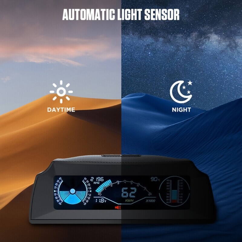 Universal Vehicle Modiffied Accessory Car OBD Multifunction Gauge Speedometer