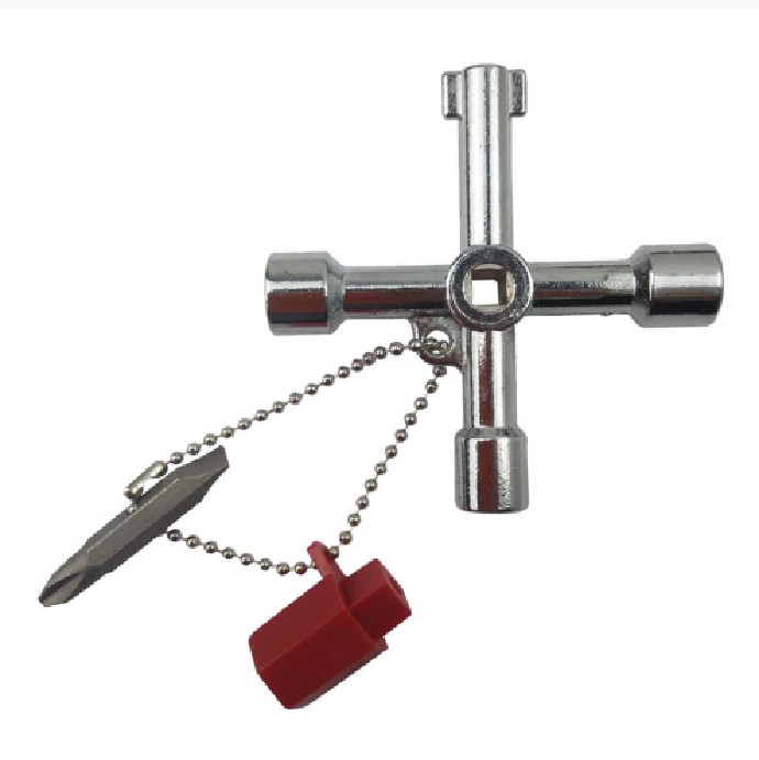Multi-function 5 In 1 Universal Cross Square Triangle Train Elevator Utility Key