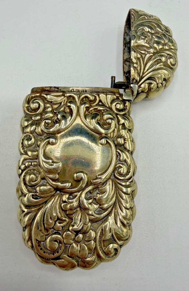 Victorian Coin Silver Vesta-Match Safe Holder