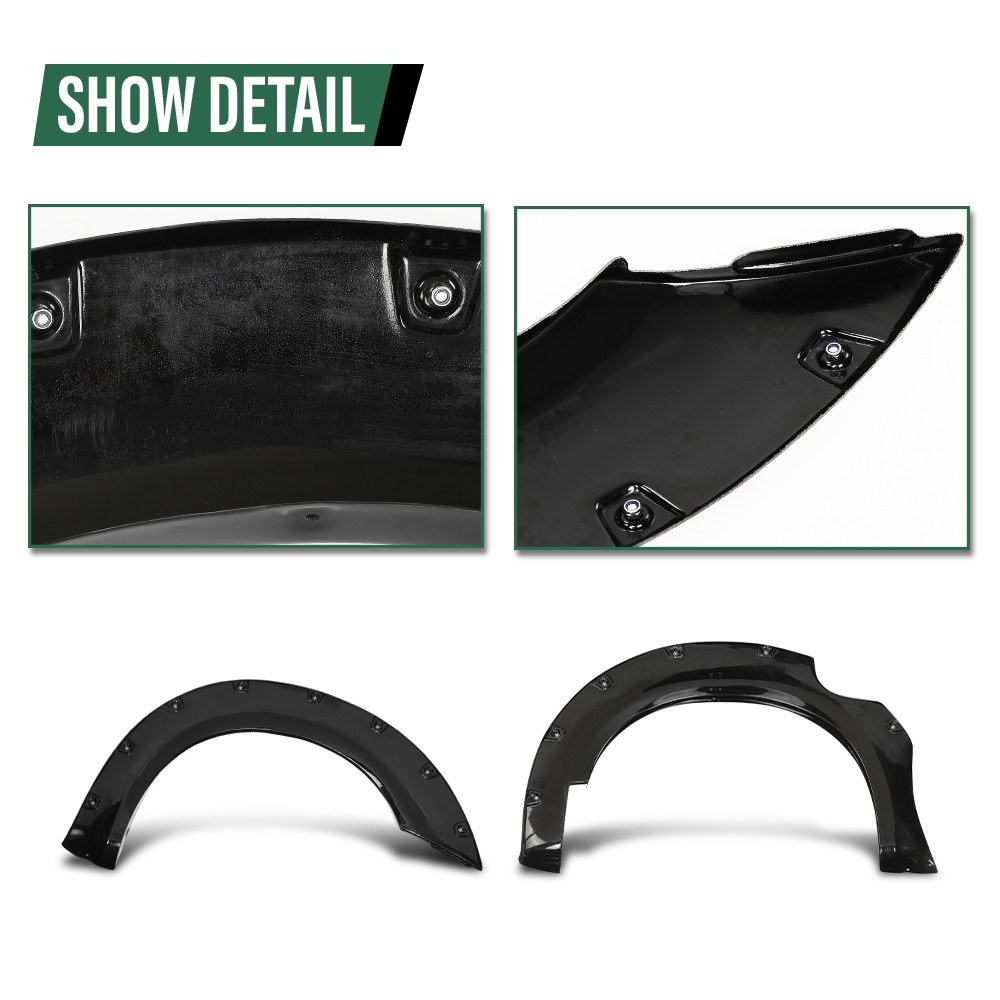 Pocket Rivet Bolt On Fender Flares Fit For 2006-2020 Nissan Frontier 5' Bed