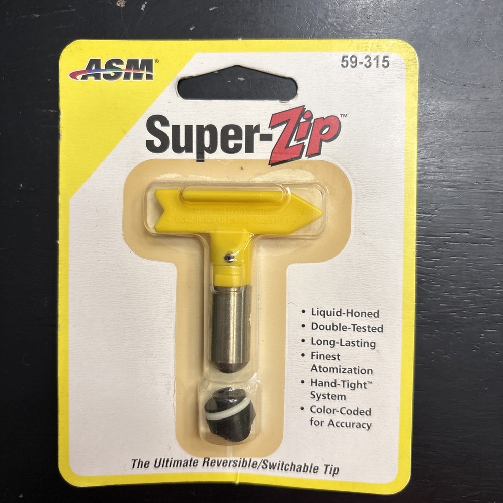 ASM SUPER-ZIP REVERSIBLE/SWITCHABLE Paint Sprayer Tip #59-315 New In Package