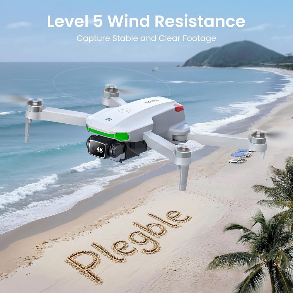 RC Drone with EIS 4K Camera for Adults, GPS Drone with 5.0" Screen on Controller