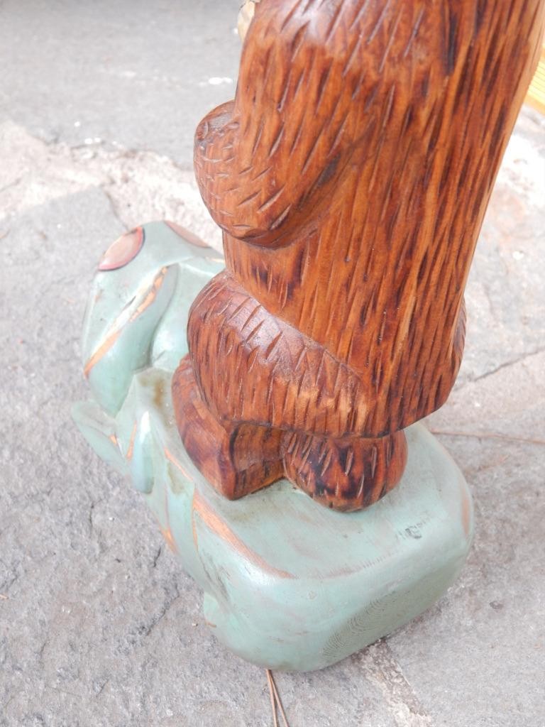 LARGE MUSEUM GRADE 4-5 FIGURE TLINGIT NWC INDIAN WOOD TOTEM POLE MODEL