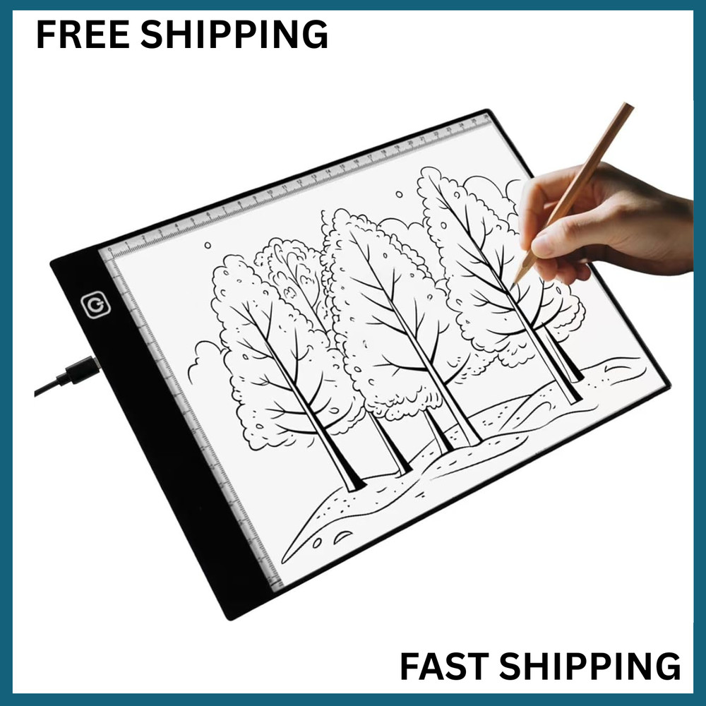 A4 LED Light Box for Tracing and Drawing - Ultra Thin Adjustable Light Table,...