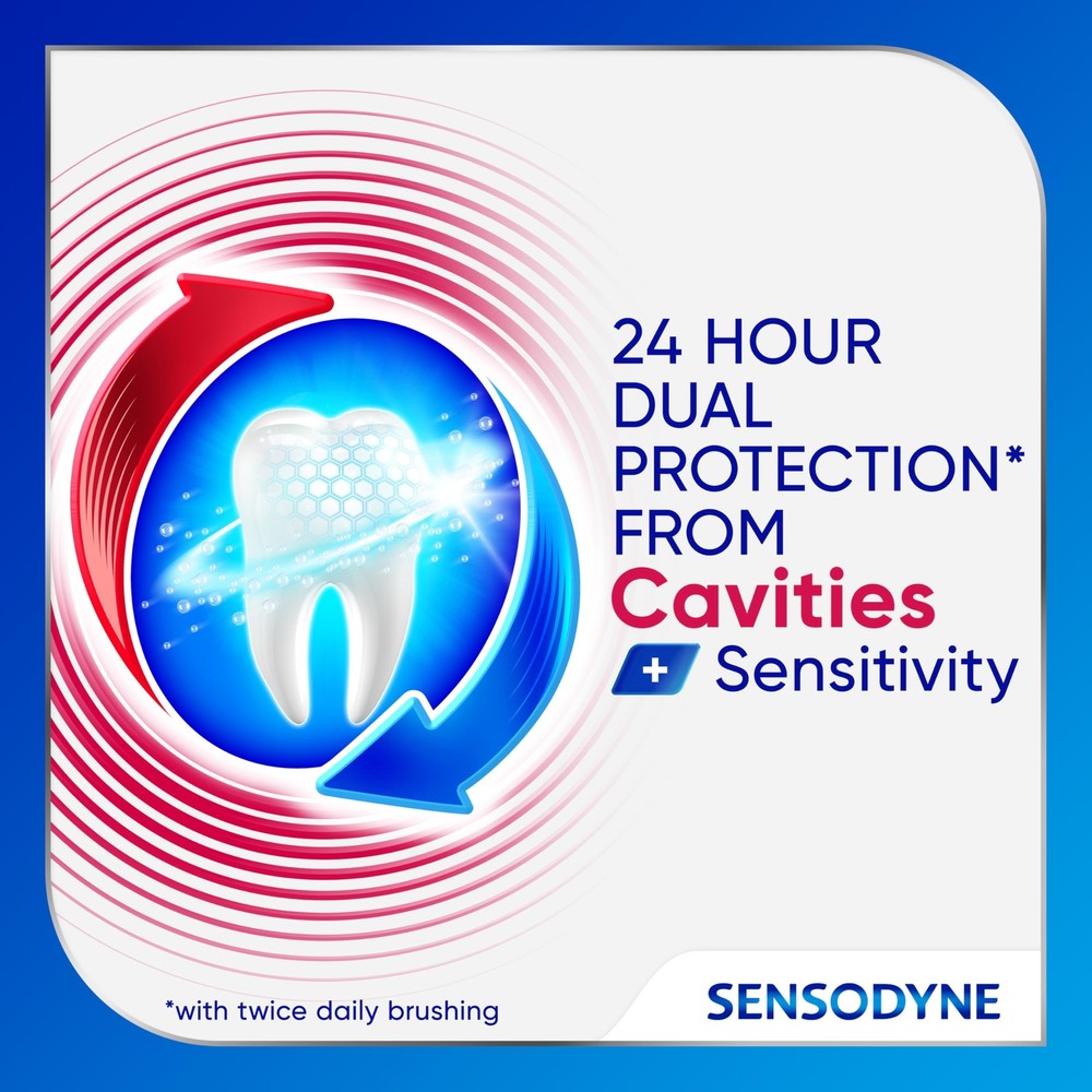 Sensodyne Cavity + Sensitivity Toothpaste, Fluoride Toothpaste for Sensitive...