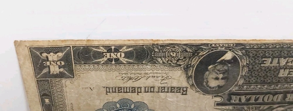 1899 1$ Black Eagle Silver Certificate - Serial# M12110321A (CIRCULATED)
