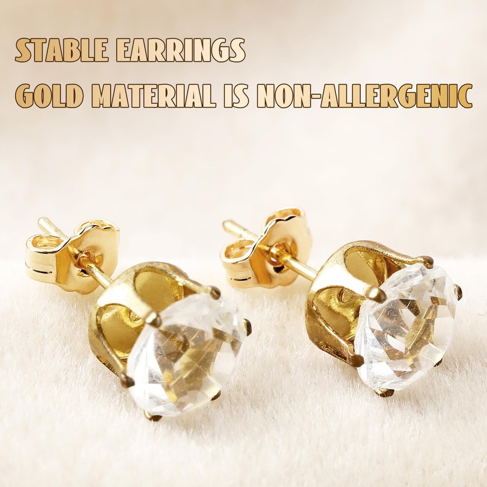 30Pcs/15 Pairs Earring Backs for Studs Locking, 14K Gold Earring Back