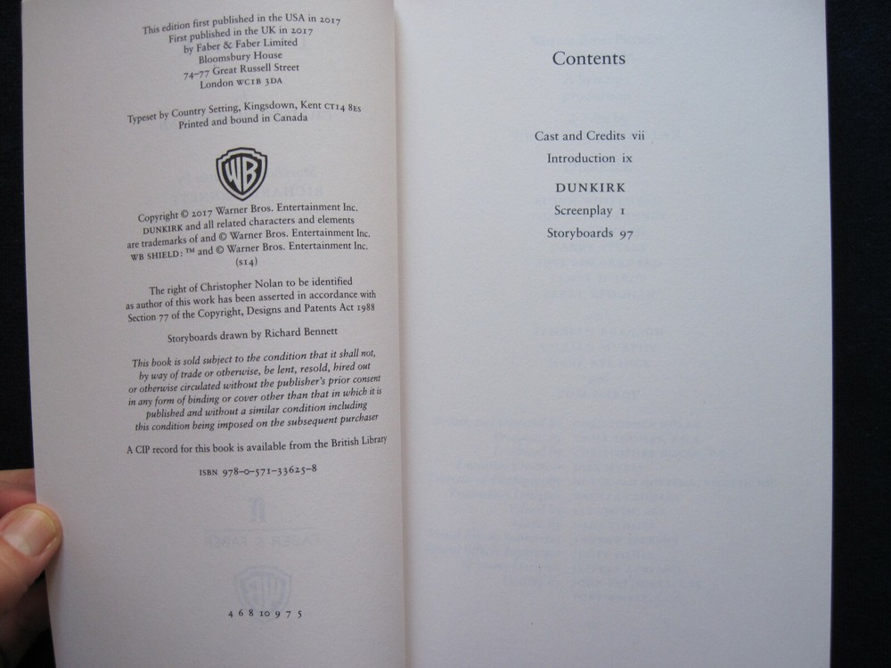 DUNKIRK Script by CHRISTOPHER NOLAN - MOVIE TIE-IN EDITION The Complete Script