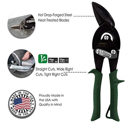 MIDWEST Blackout Series Aviation Snip - Left Cut Offset Assorted Colors