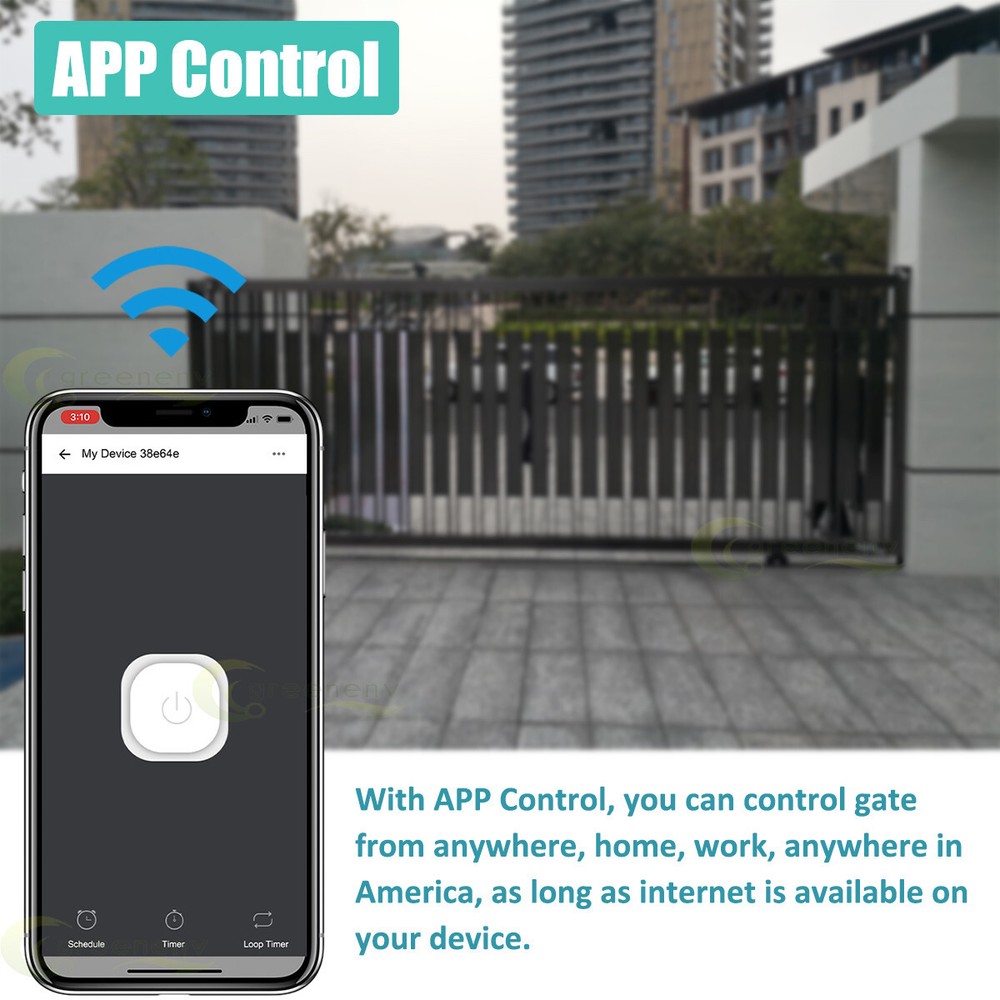 4400lbs Automatic Sliding Gate Opener Door Operator 4 Remote+Keypad+APP Control