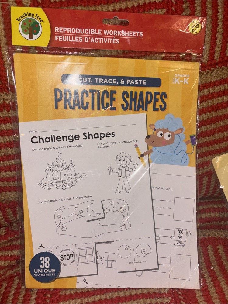 Teaching Tree Cut Trace Paste Practice Shapes Worksheets 38 Worksheets