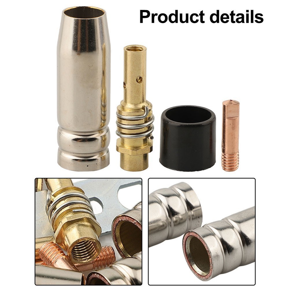 Compact Size MIG Torch Nozzle 19 Pieces Set Copper Material Easy Assembly