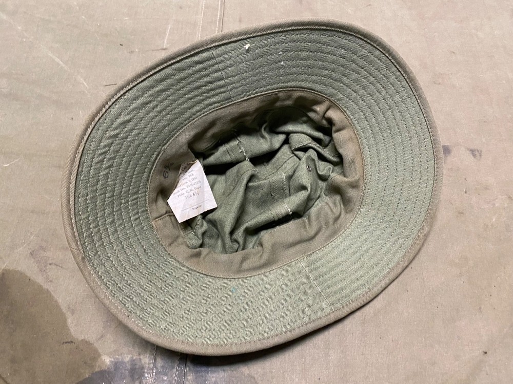 ORIGINAL WWII US ARMY COMBAT FIELD HBT FIELD DAISEY MAE HAT- SMALL