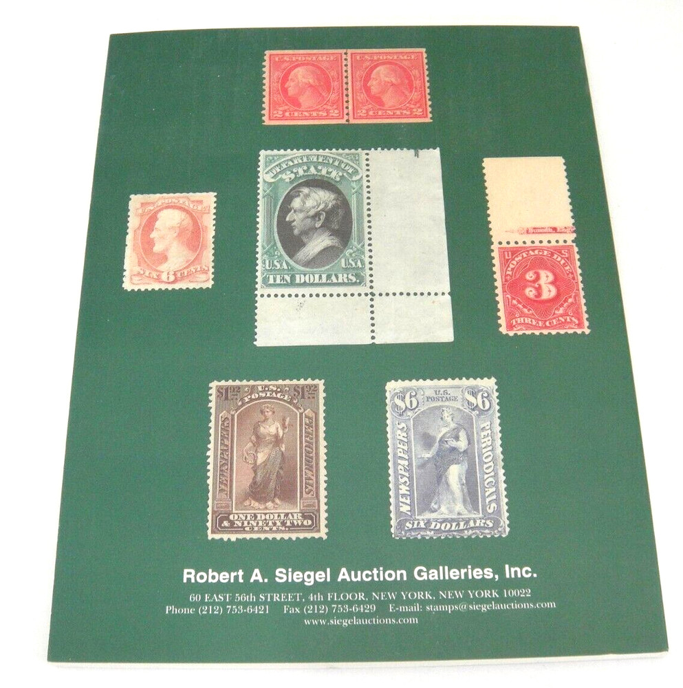 Siegel Auction Catalog w Prices Realized 2004 Vinyard Collection Plate Blocks