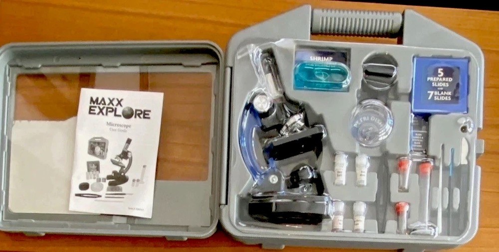 Maxx Explore One 48 Piece Set, Microscope +Accessories In Case Never Used