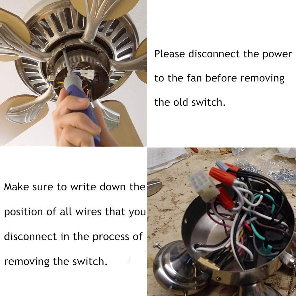 ZE-228s 2 Speed 3 Wire Ceiling Fan Switch Pull Chain Switch Lamps Replacement...