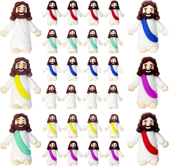 30 Pcs Jesus Toys Little Jesus Figurine Miniature Jesus Doll Tiny Jesus Figurin