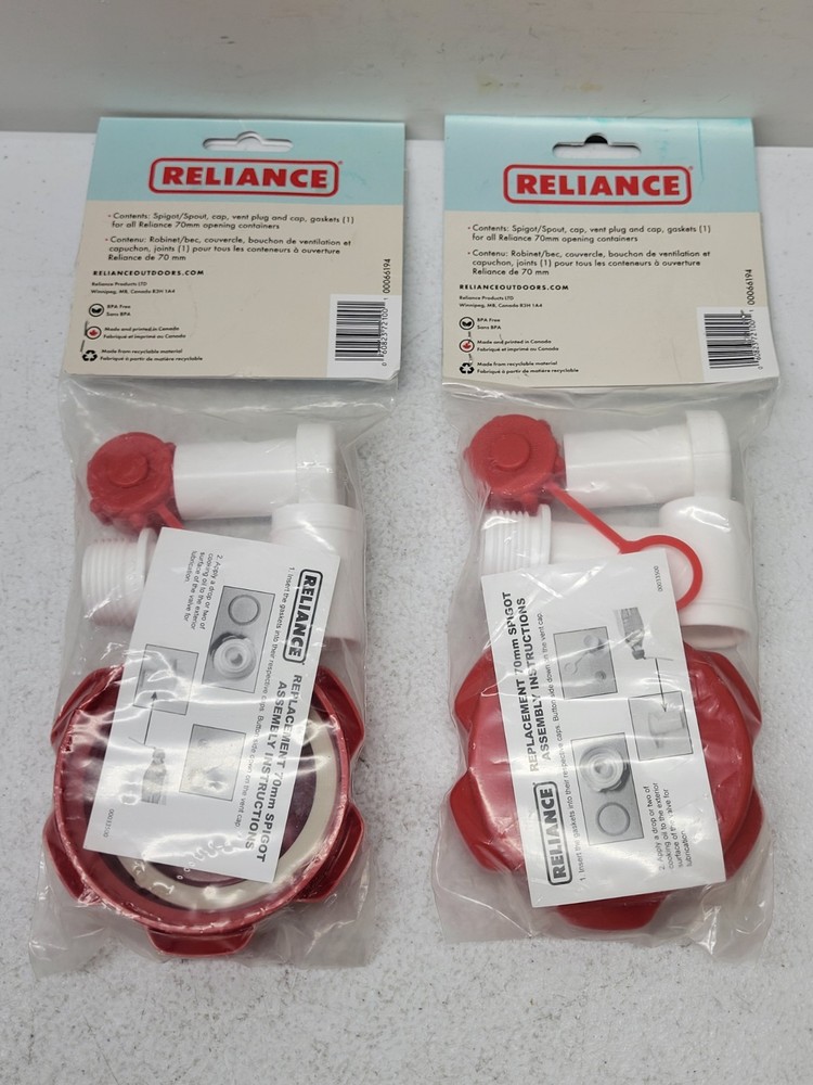 2 PACK Reliance Replacement Spigot Assembly Kit 70mm NEW