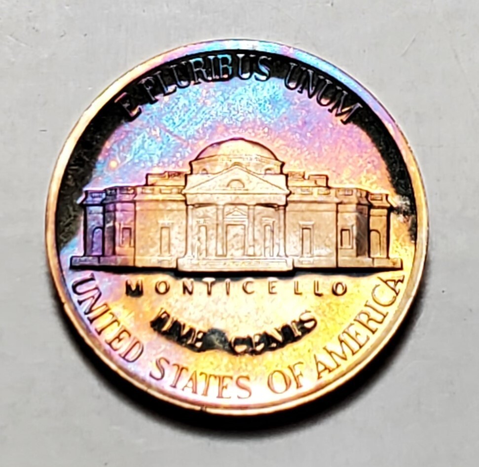 TONED 1987 S PROOF SET 5 COIN UNC SET #BX78