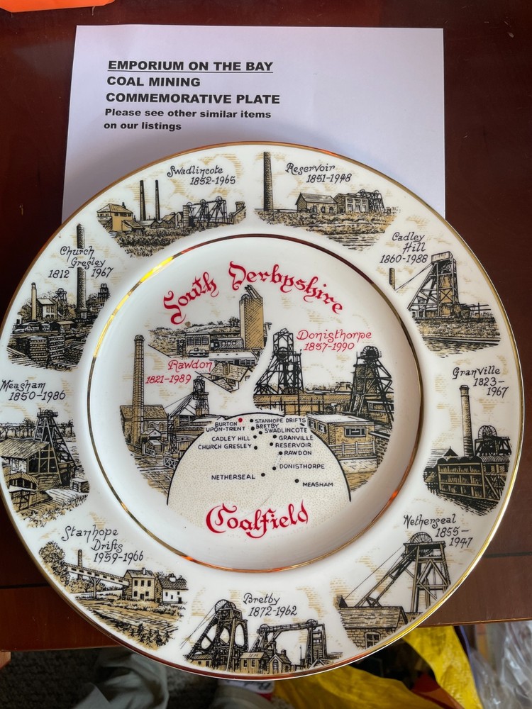South Derbyshire Area Coal Mining Commemorative Plate