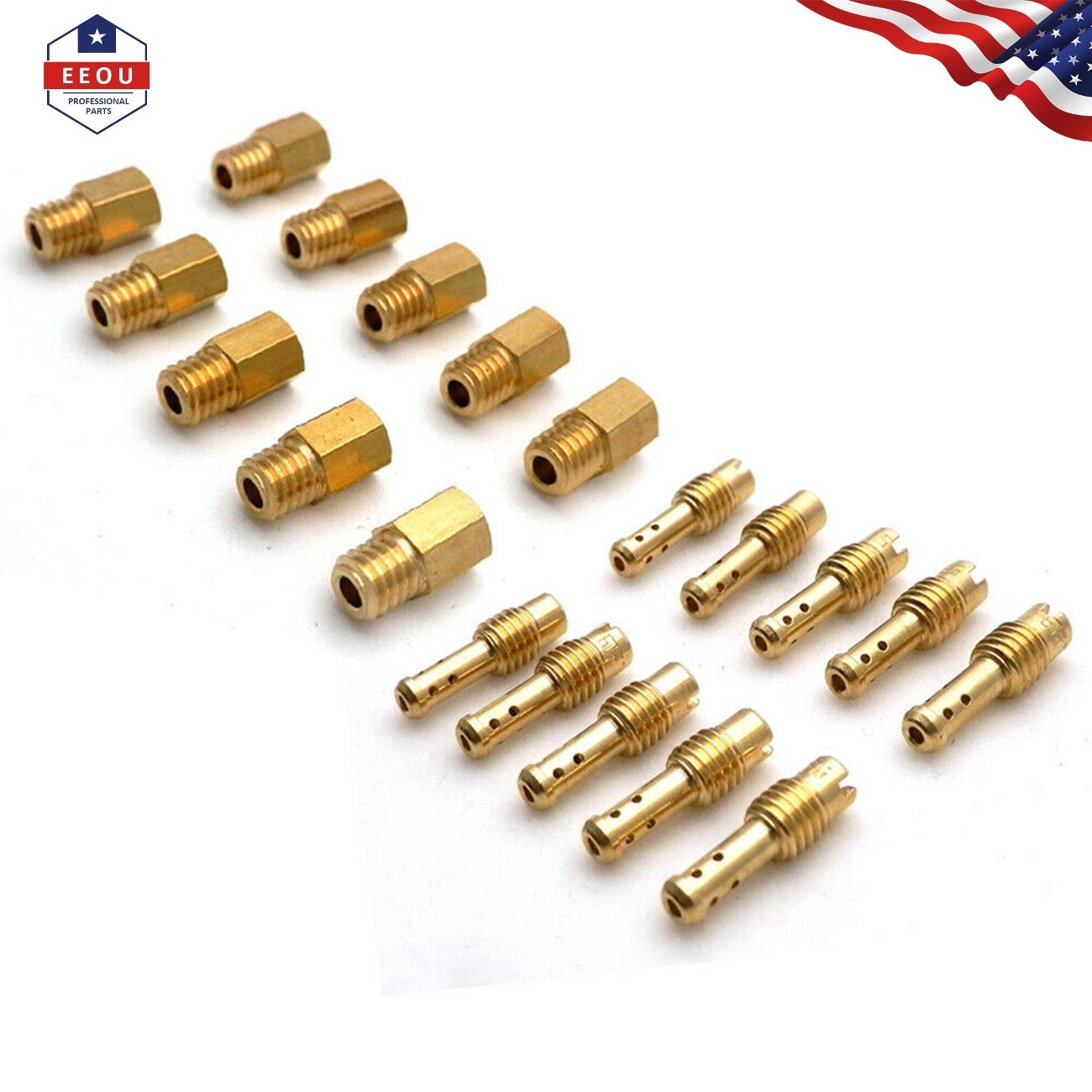 10 X Main Jets + 10 X Pilot Jets For Mikuni TM TMX VM VM22 Carburetor Kit