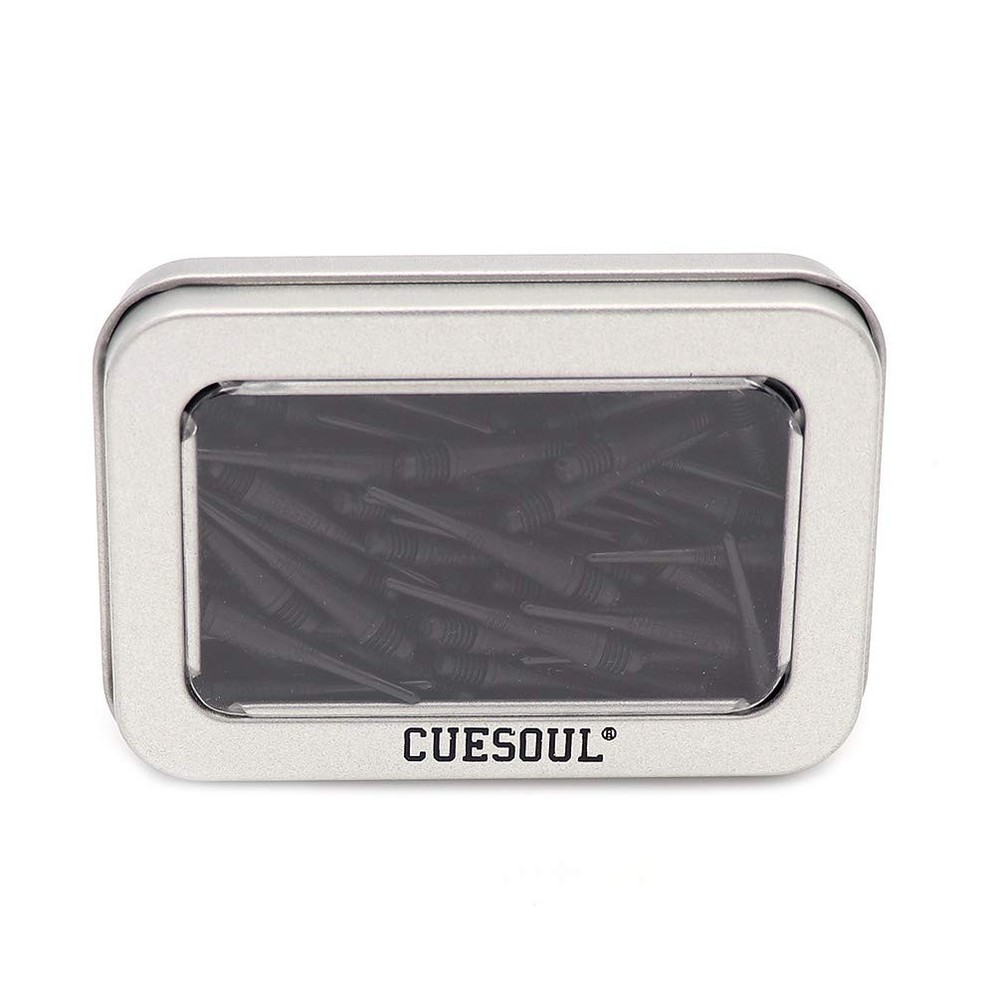 CUESOUL 100 Pieces Soft Tip Points for Darts Black
