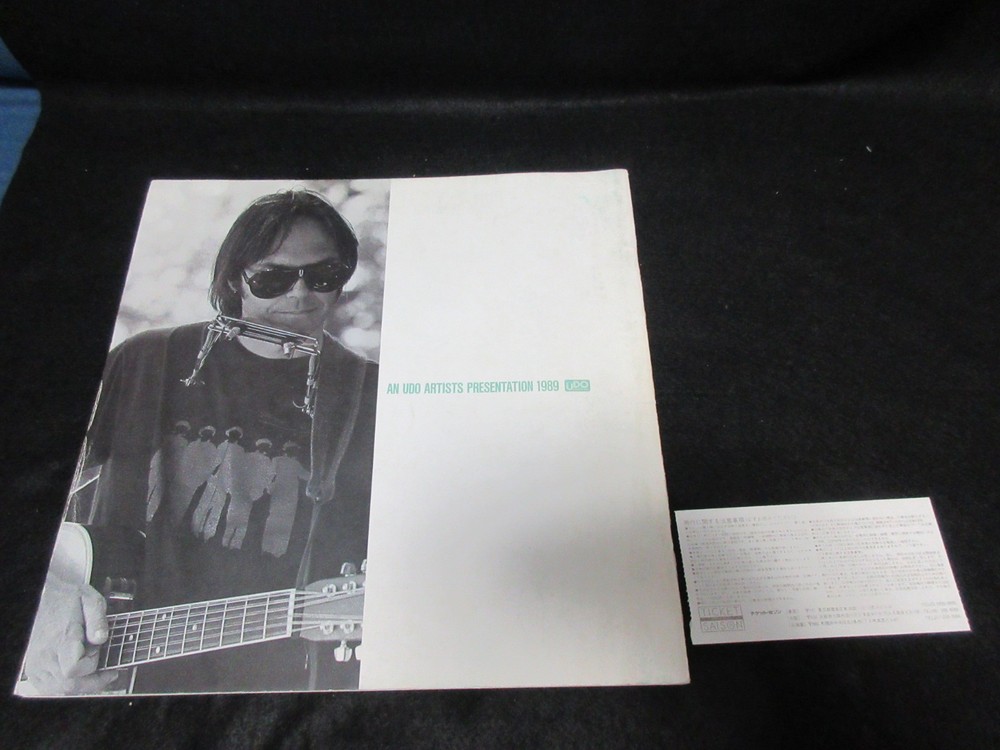 Neil Young 1989 Japan Tour Book Yokoham Ticket CSNY Buffalo Springfield Program