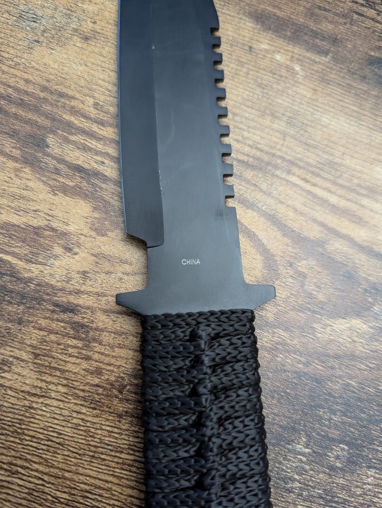 FIXED HONED BLADE SURVIVAL KNIFE WITH SHEATH