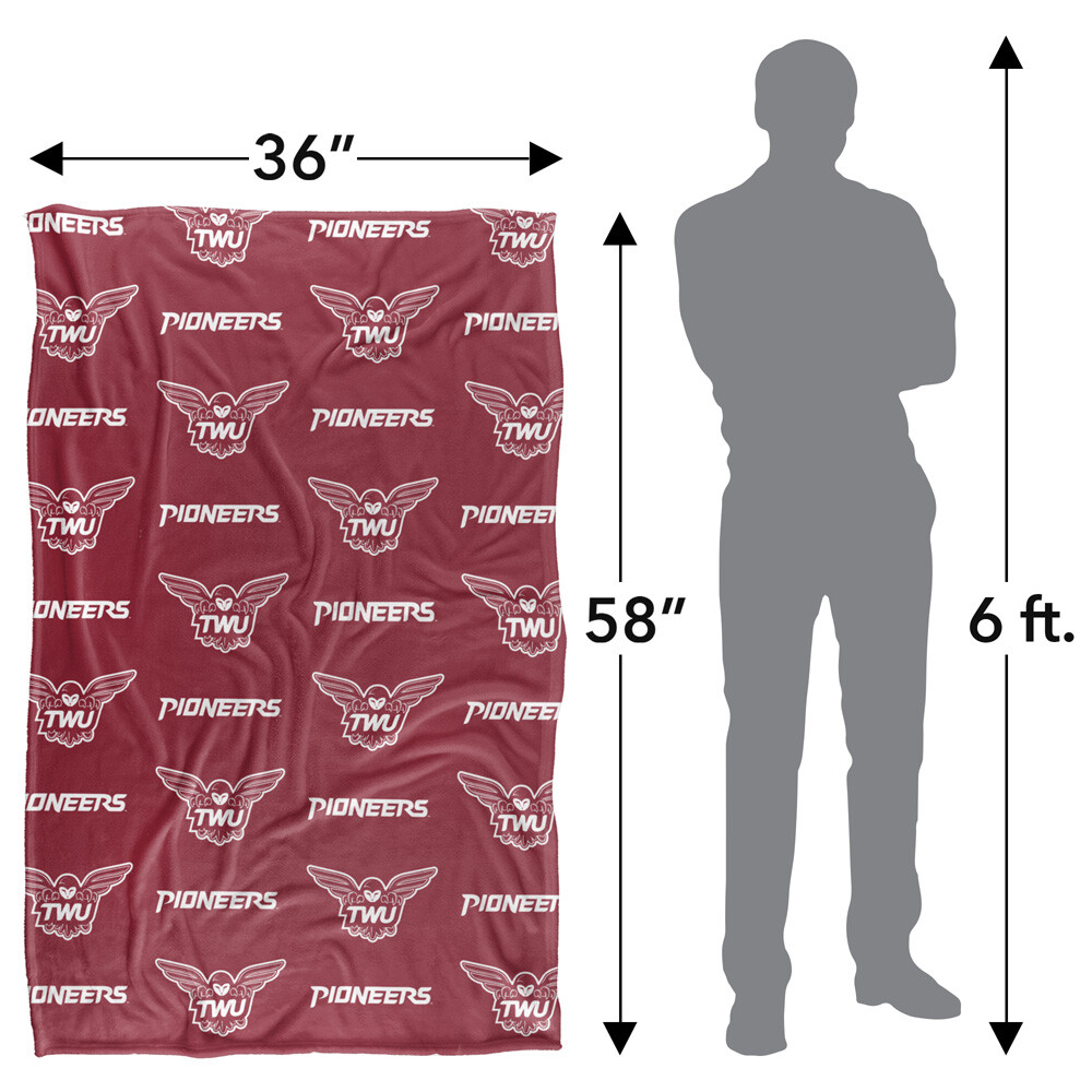 Texas Woman's University Logo Pattern Silky Touch Super Soft Throw Blanket