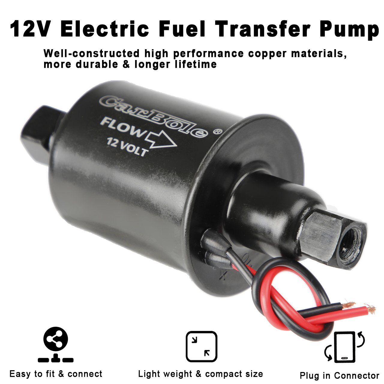Advanced Universal Electric Fuel Pump Inline Low Pressure 5-9PSI Gas Diesel