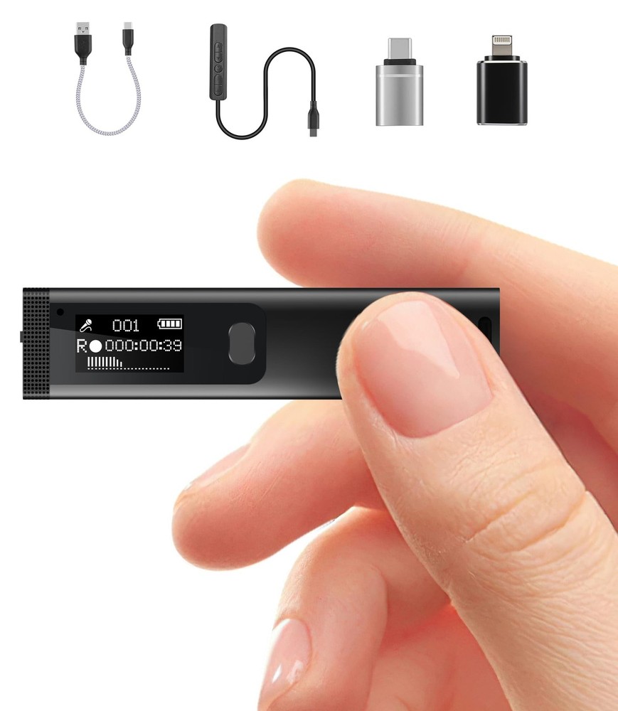 Mini Digital Voice Recorder - 1536Kbps Activated with Noise...