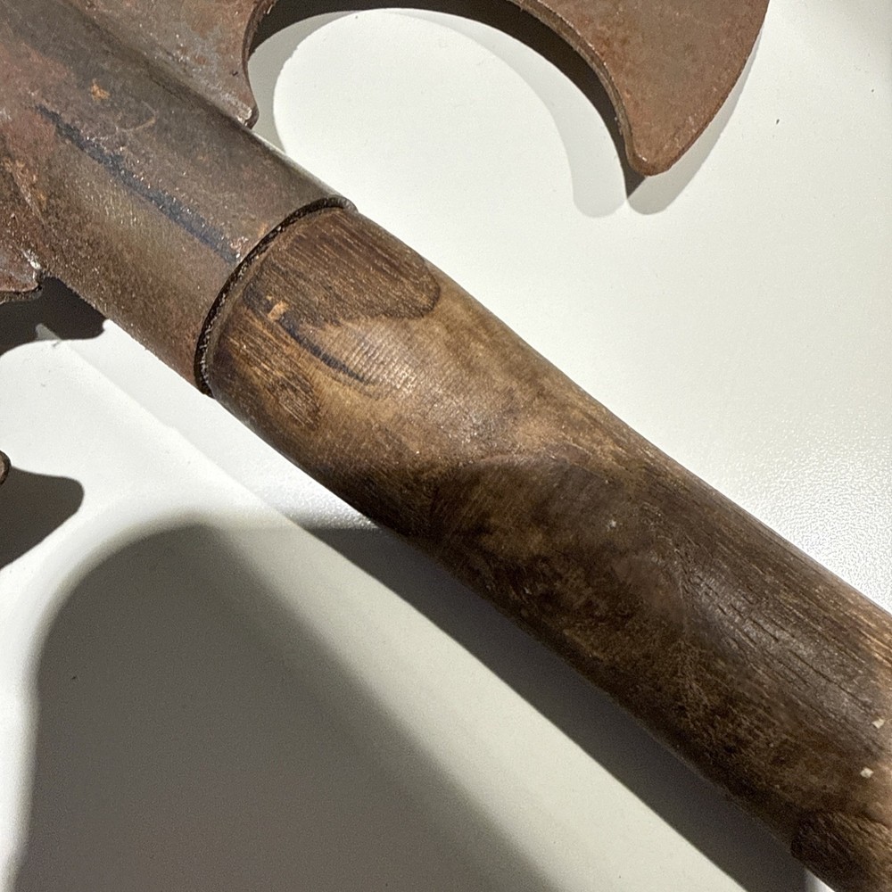 Old Rusty Wood & Metal battle axe