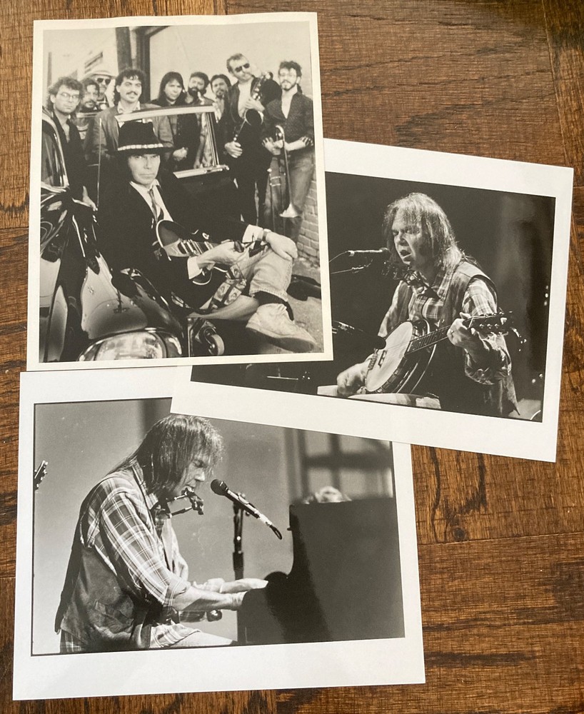 3 x Vintage Original 1990s Neil Young VH1 Center Stage Press Promo Photo
