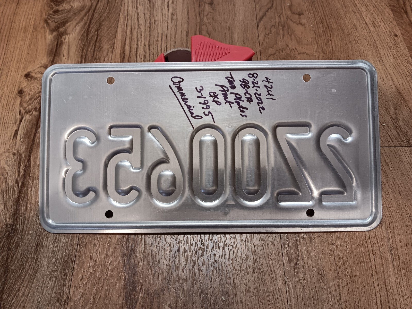 California Yosemite National Park License Plate Truck 2Z00653 "Zoo" Expired 1995