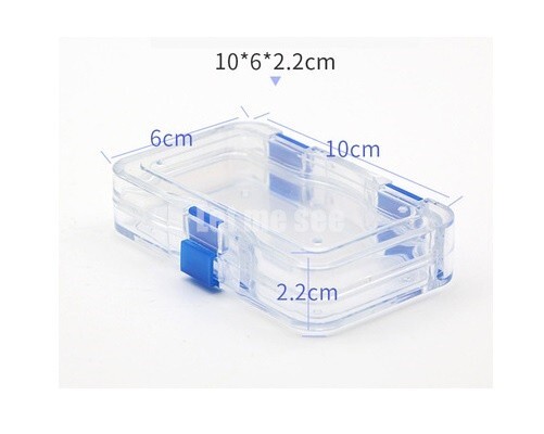 Hinged Display Box Clear Membrane Storage Boxes Jewelry False Teeth Case 10pcs