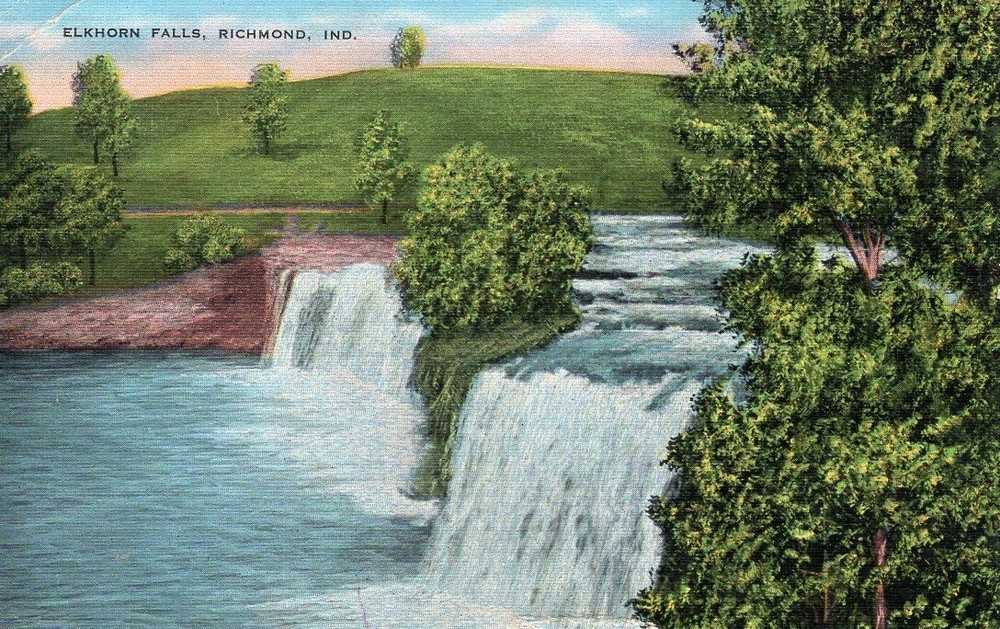 ELKHORN FALLS, RICHMOND, IN  - PC2477