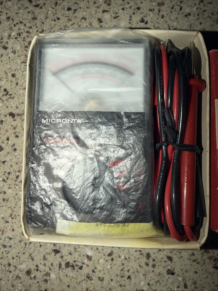 Micronta 22-212 Multimeter 8 Range AC/DC Current Ohms Tester Original Box Manual