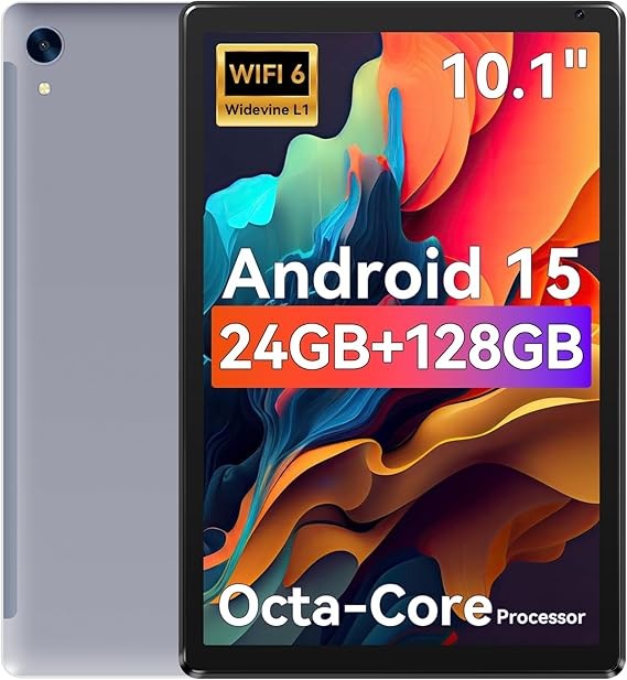 Anmesc 10.1"Android 15 Tablets HD Touchscreen Octa-Core 24GB+128GB Dual Camera