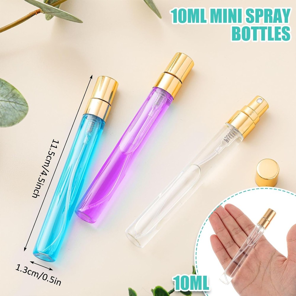 Mini Spray Bottles Clear Glass Perfume Bottles Refillable Fine Mist Atomizer
