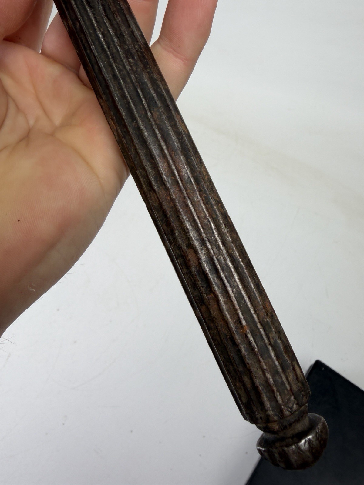 Finely Chased Iron Pen Case Scabbard Holder Tibet Tibetan 17-18TH Century