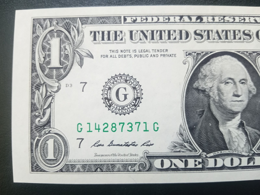 US Dollar Bill Note 2013 Miscut, Misaligned, Off-Center Error