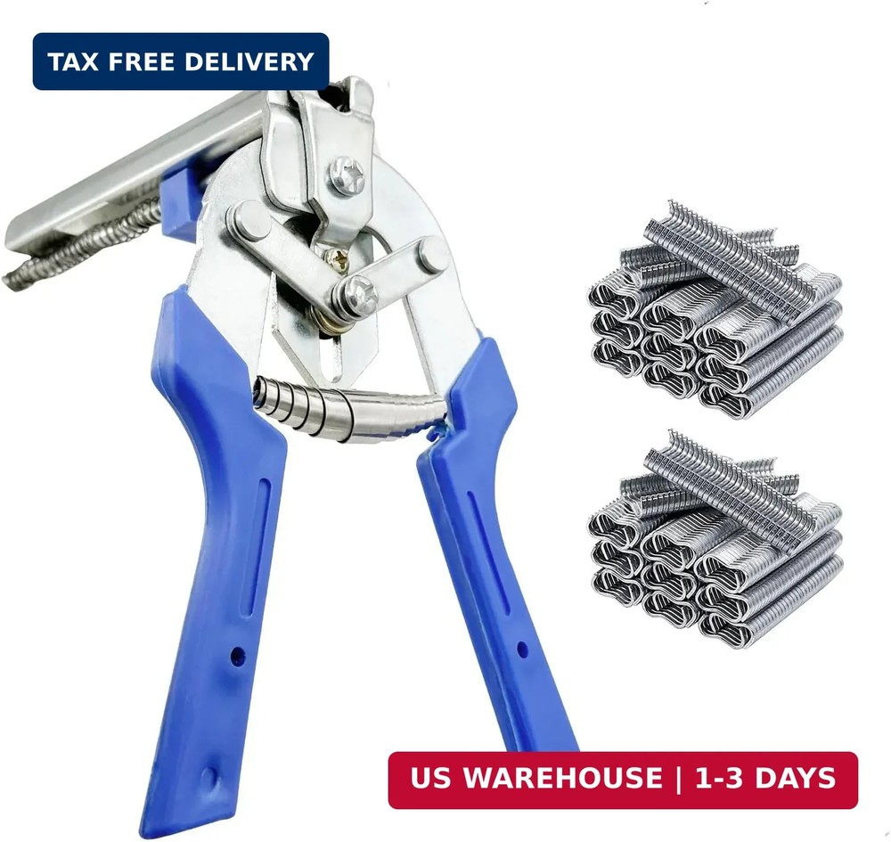 Type M Nail Ring Pliers,Multi-function Cage Clamp Hog Ring Pliers with M Clips f