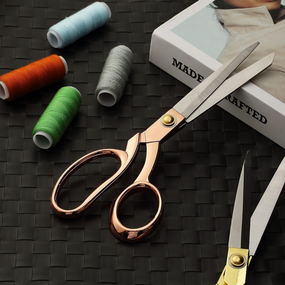 Rose Gold Fabric Scissors for Precision Sewing