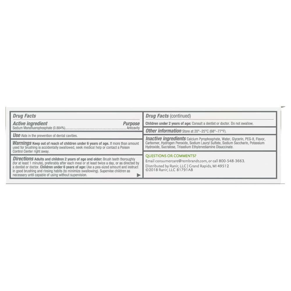 Deeply White + Peroxide Whitening Toothpaste, Peppermint Flavor, 3.5-Ounce (Pack