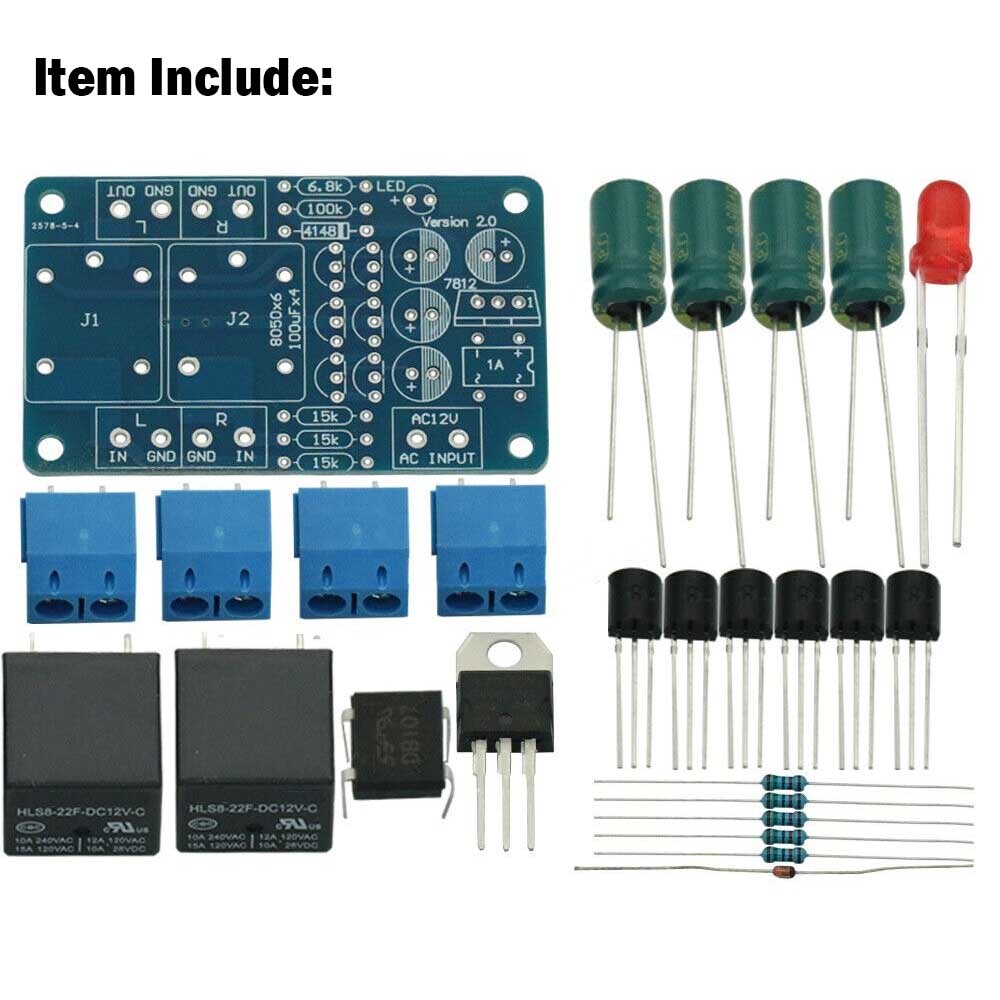 Speaker Protection Board Audio Amplifier Boot Delay DC Protect Component DIY Kit