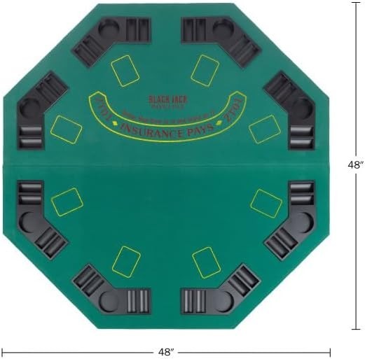 Portable Blackjack Table Top - Cupholders, Trays