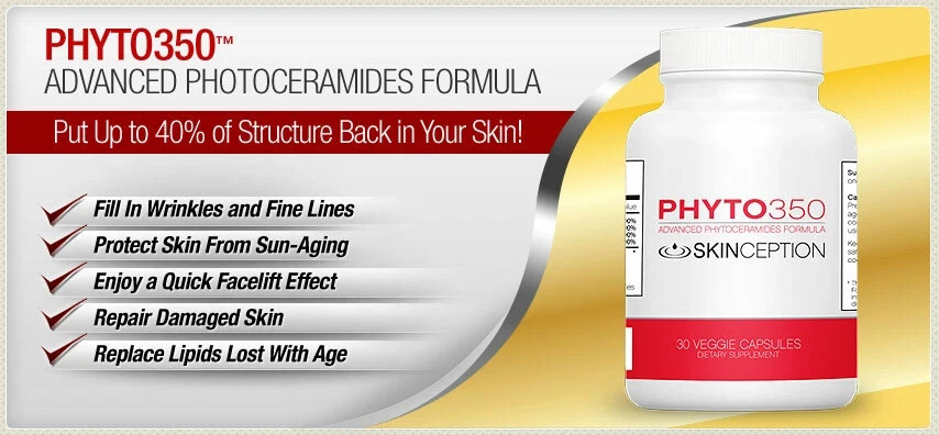 Skinception Phyto350 Advanced Phytoceramides Formula 30 Count each Bottle