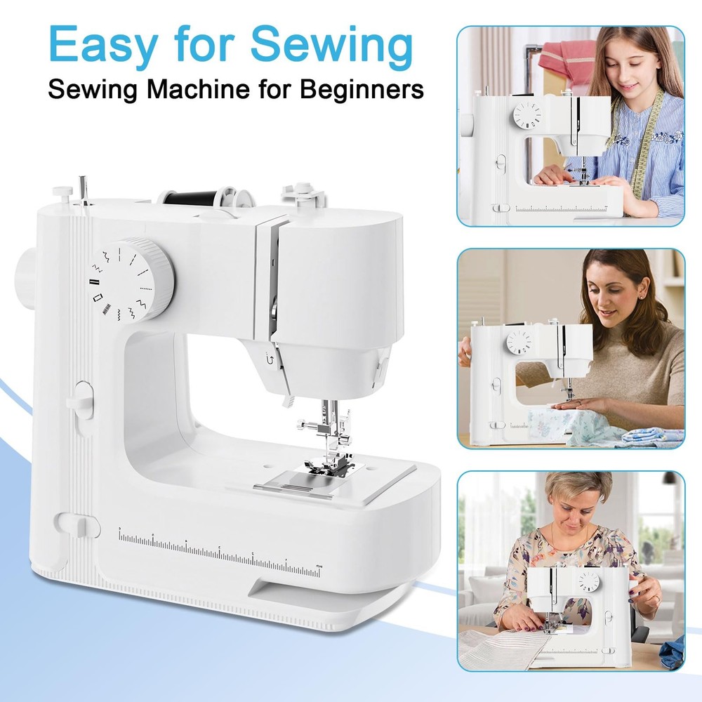 Sewing Machine, Machines for Beginners with Lights, large, White-1