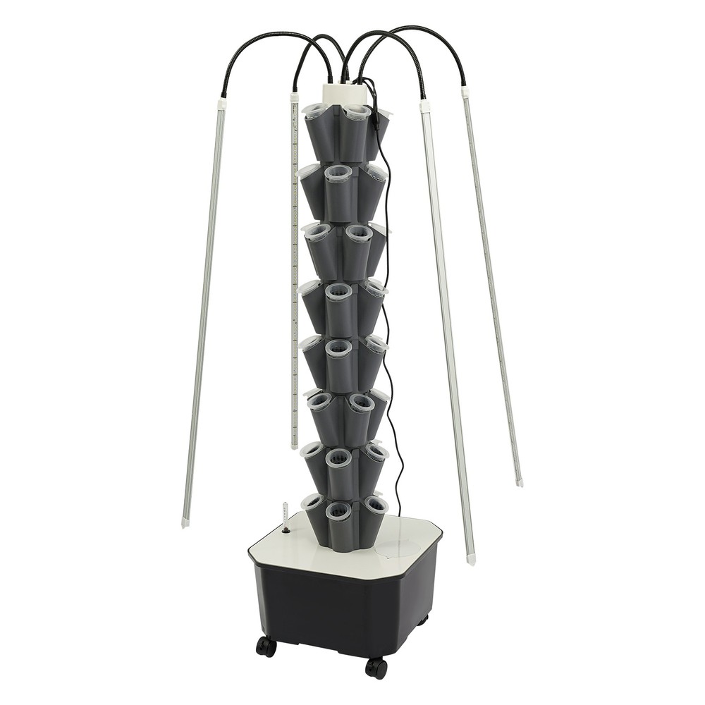 Hydroponics System with Grow Lights - 40 Hole Vertical Garden Tower Kit